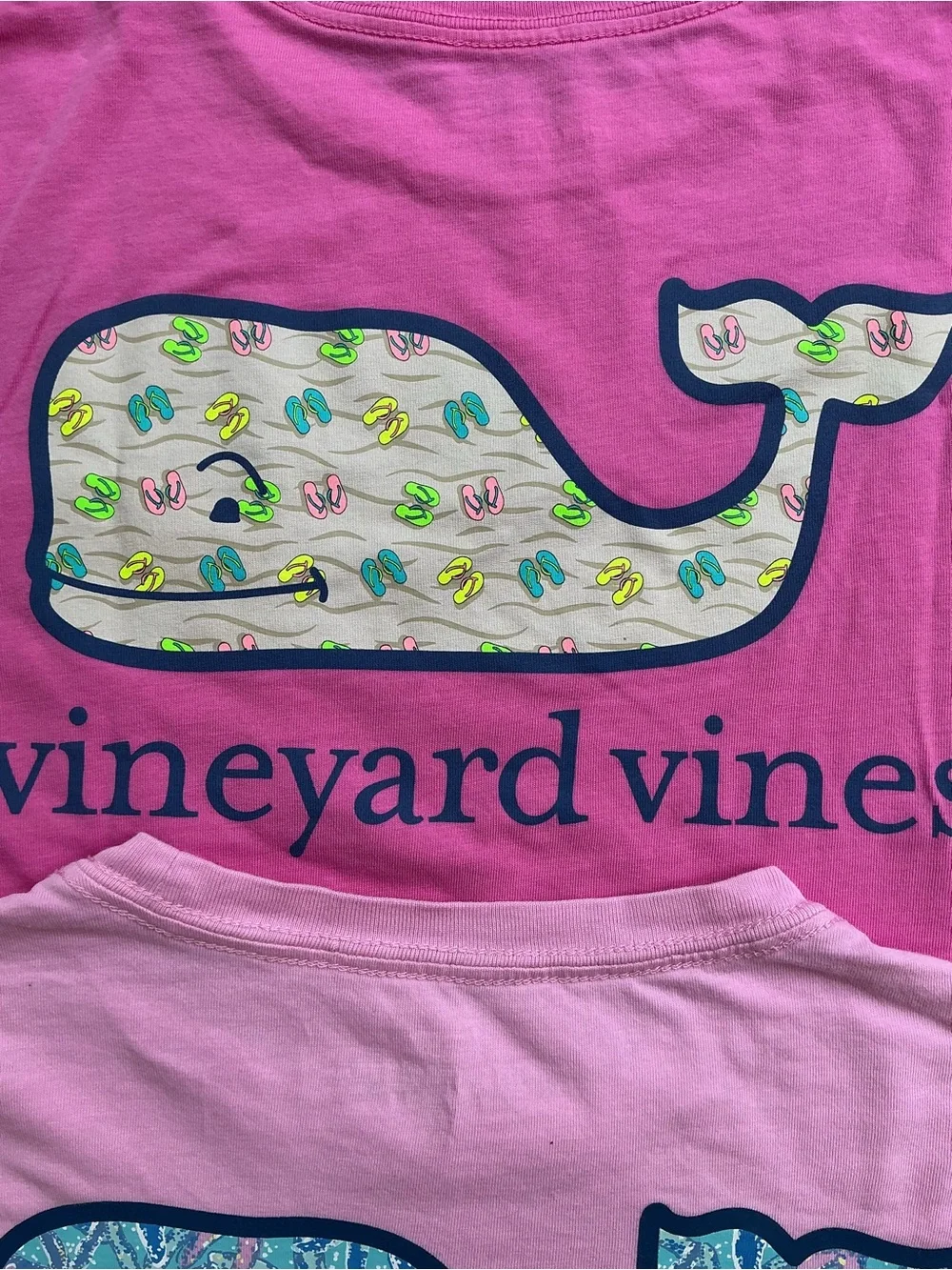 Vineyard Vines Girls' Dual Pink Pocket Tees - Hot Pink & Light Pink